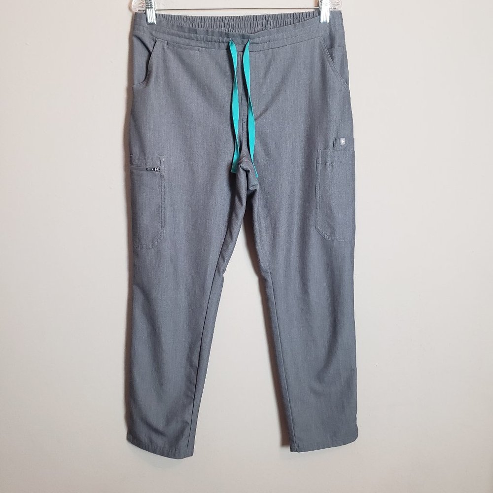 Figs Graphite Yola Skinny Straight Leg Scrub Pants Medium